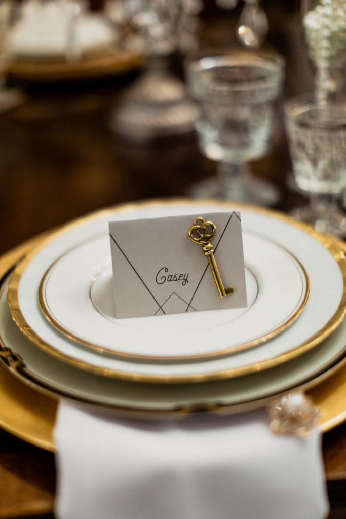 Ivory + Gold Art Deco Tablescape