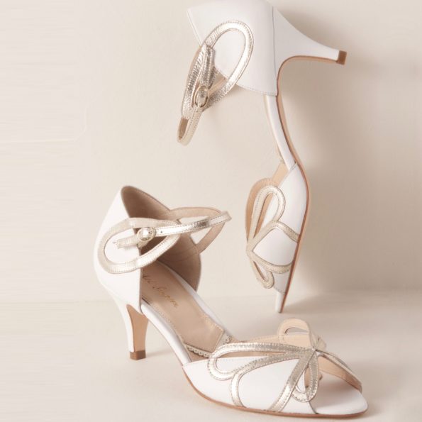 Ivory + Gold Art Nouveau Heels