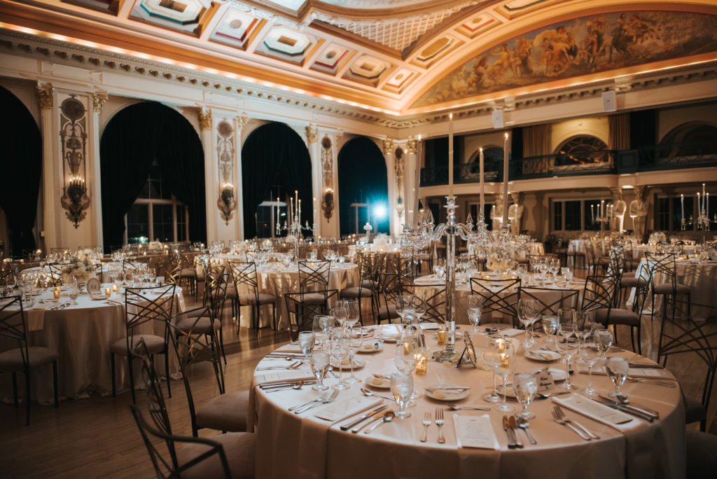 Ivory Table Linens | Elegant Vintage Country Club Wedding