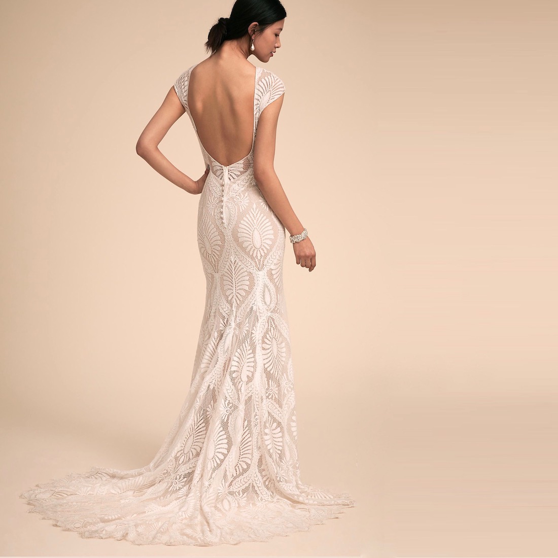 Lace Cap Sleeve Wedding Gown Ludlow Deco Shop