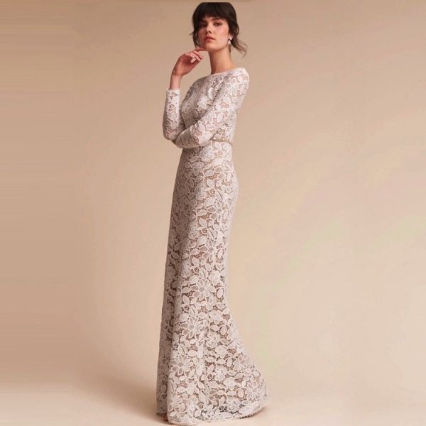 Lace Long Sleeve Wedding Dress | Medallion
