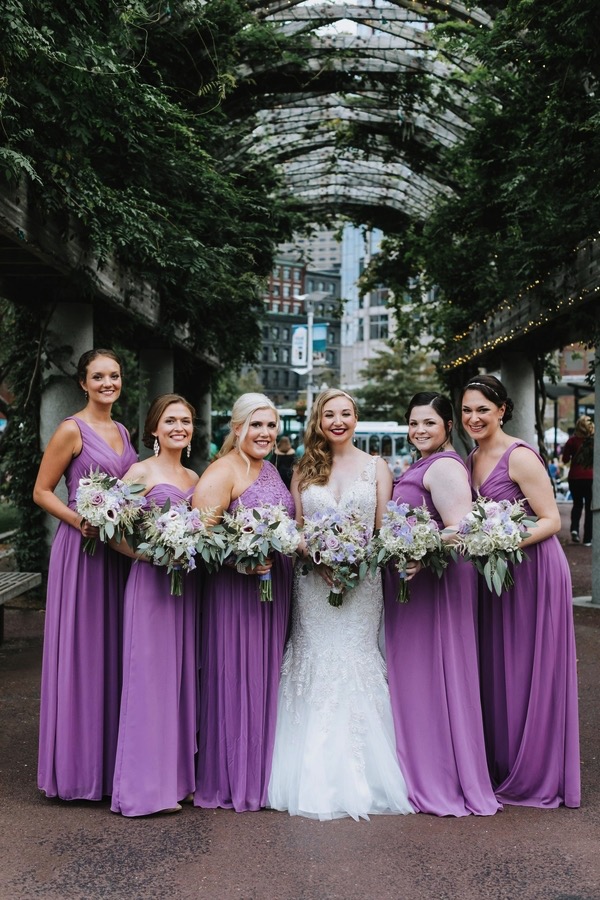 Lavender Bridesmaids | Vintage Inspired Boston Wedding