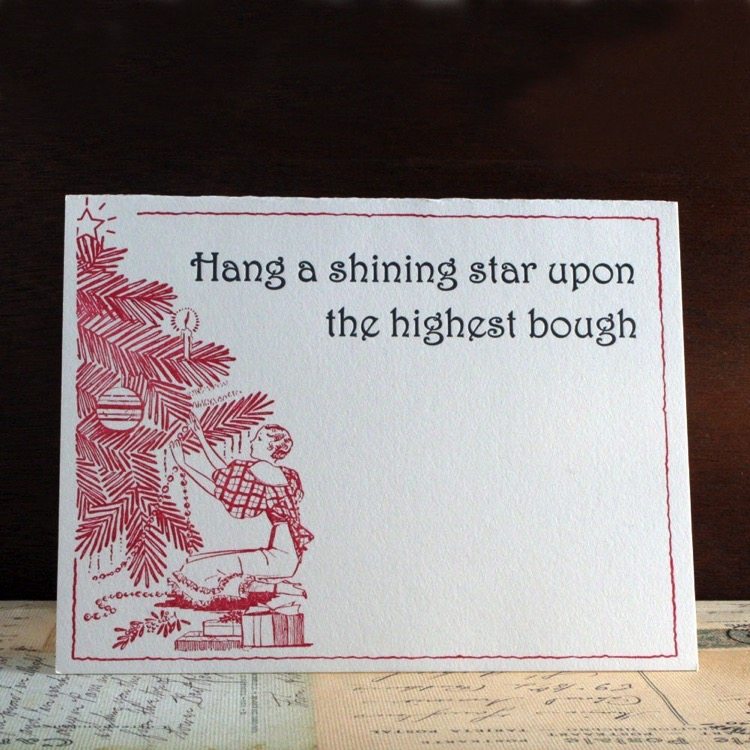 Letterpress Vintage Holiday Card