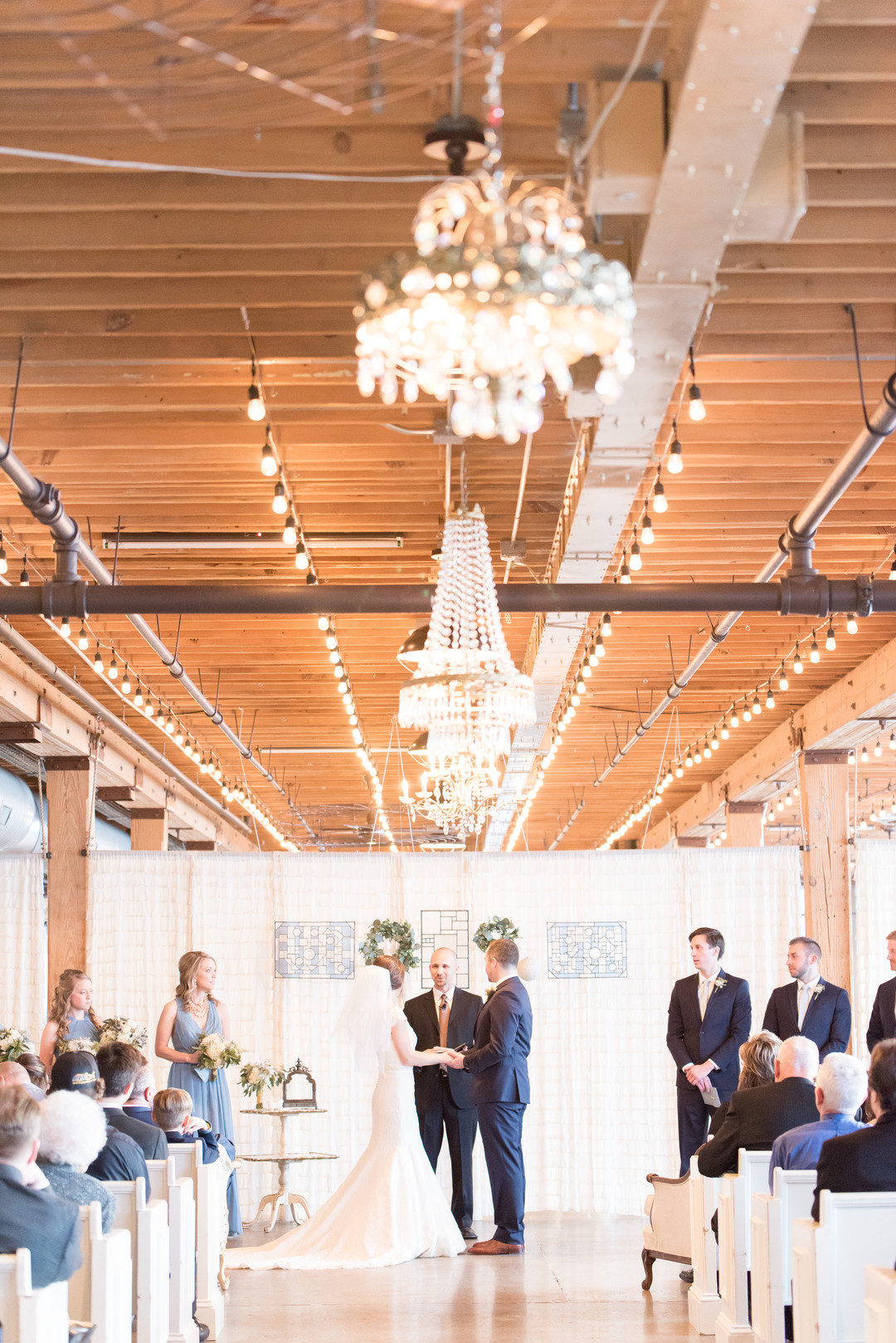 Light Bright Industrial Winter Wedding