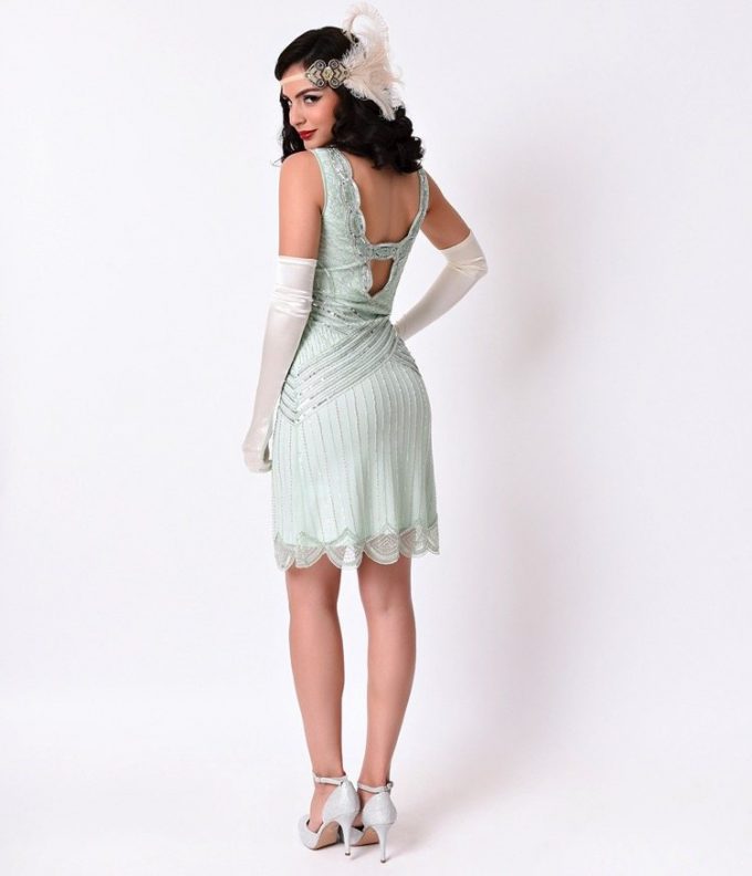 Mint Green Flapper Dress Deco Shop