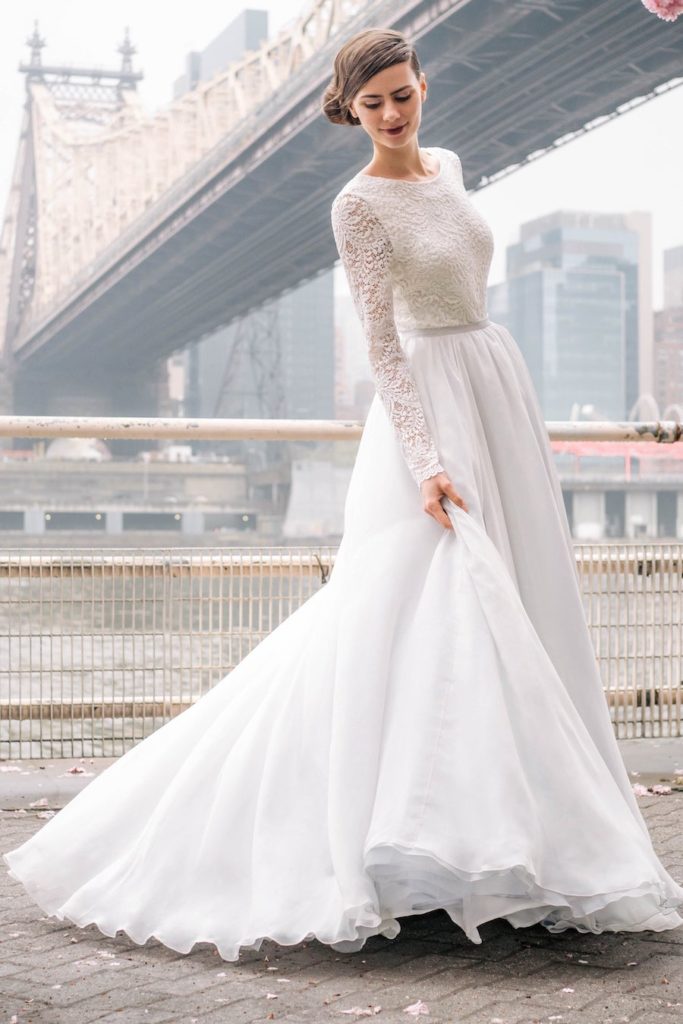 Long Sleeve Lace Wedding Gown | Siyana | Milamira