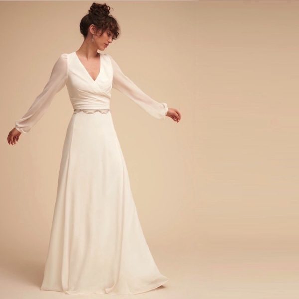 Long Sleeved Art Deco Gown | Nova