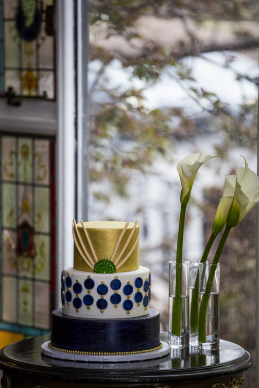 Luxe Jewel Tone Vintage Wedding Cake