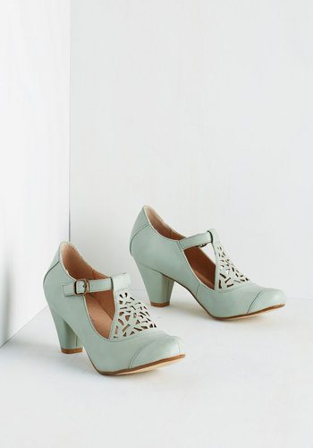Mint Green 1920s Style Shoes