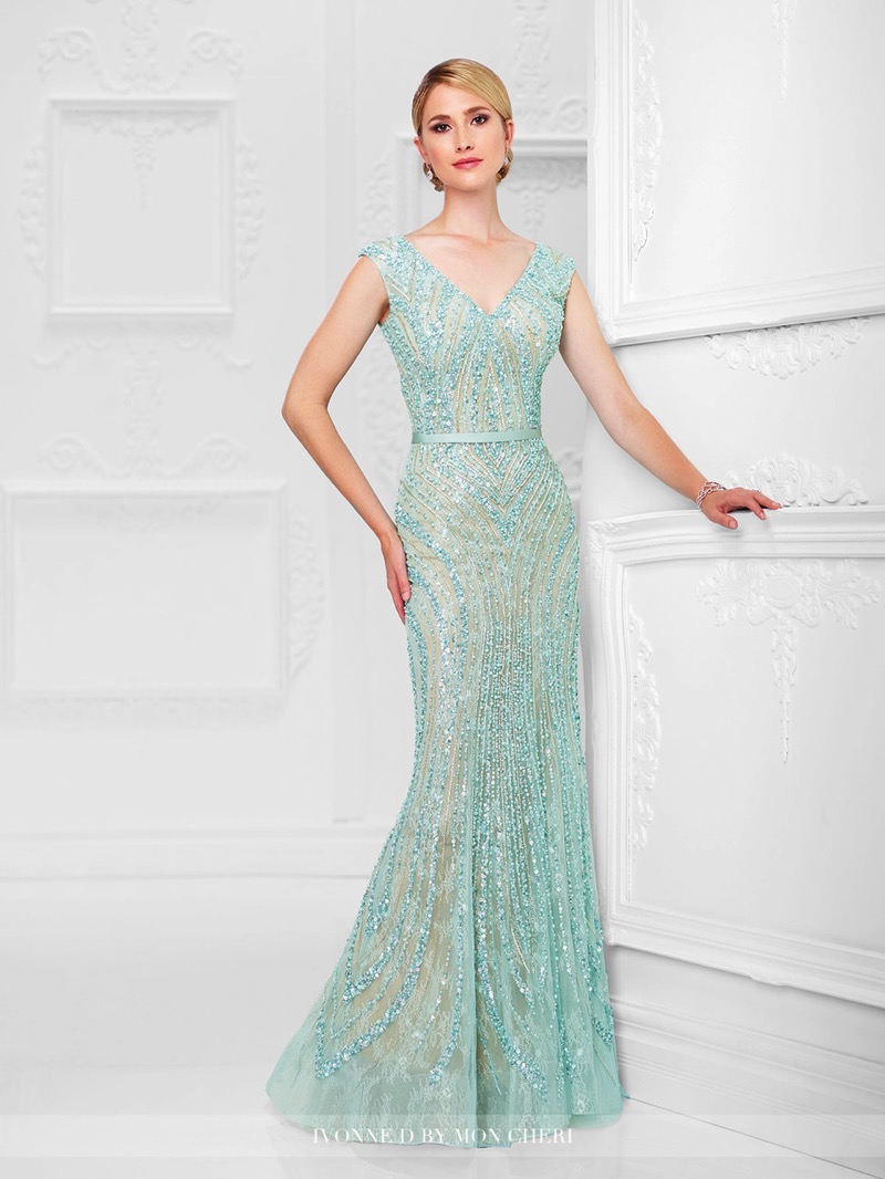 mint evening gown