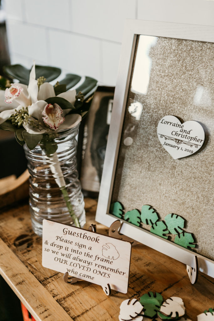 Monstera Leaf Wedding Guestbook