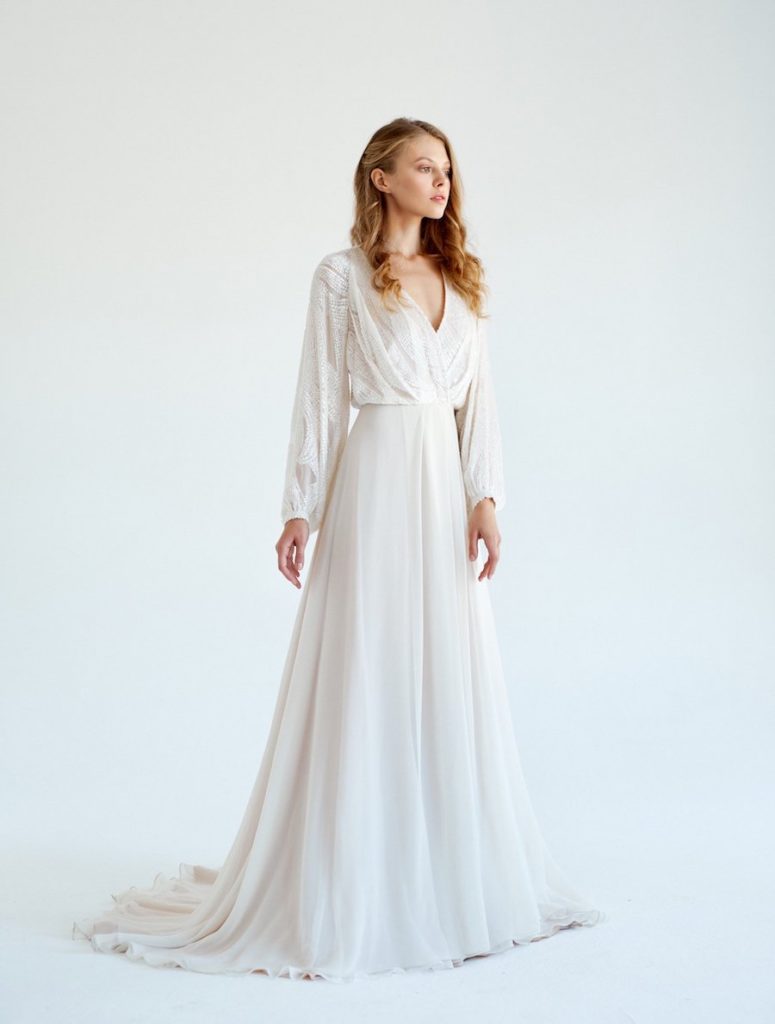 Long Sleeve Bridal Gown | MYWONY | March Gown