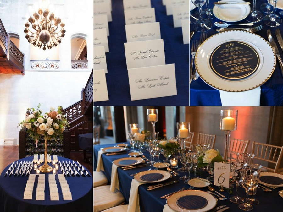 Navy + Blue Wedding Colors | 1920s Wedding