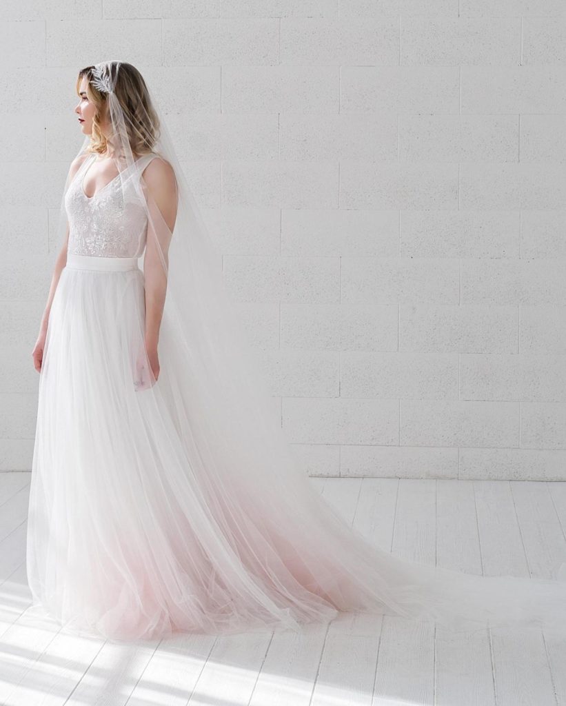 Ethereal ombre tulle wedding gown | Helene
