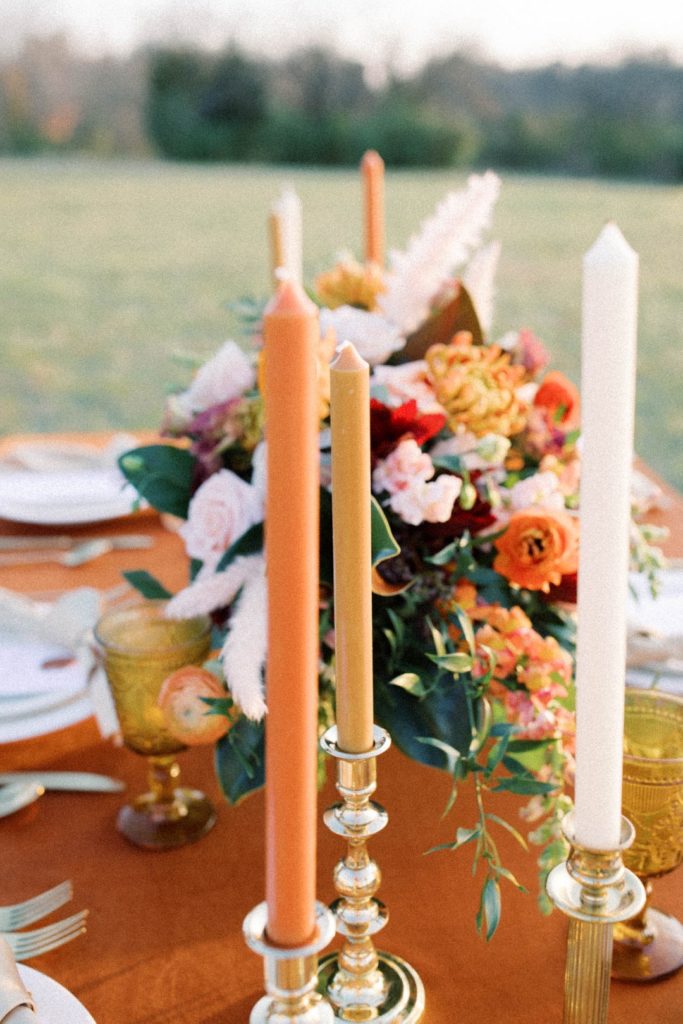 Outdoor Autumn Wedding Tablescape