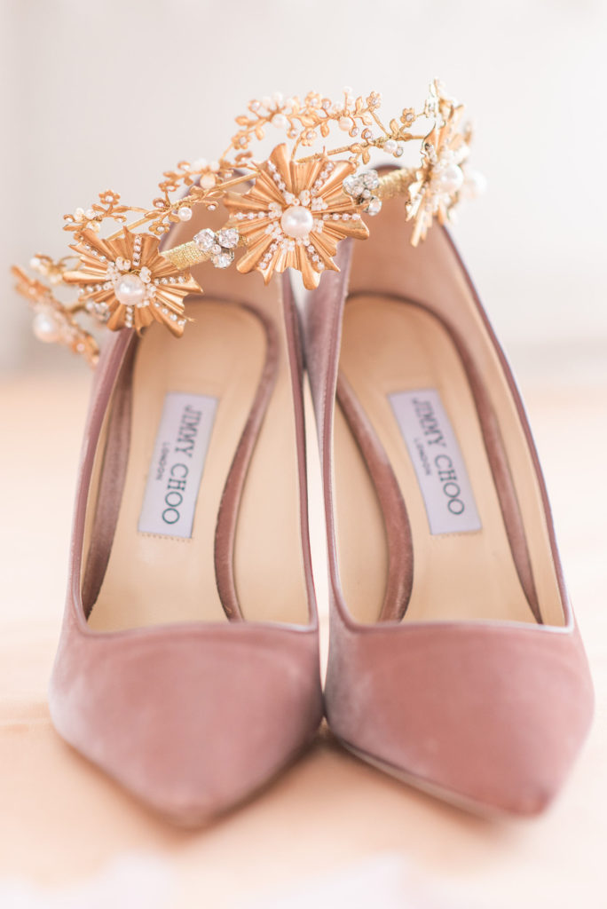 Pale Pink Vintage Bridal Shoes