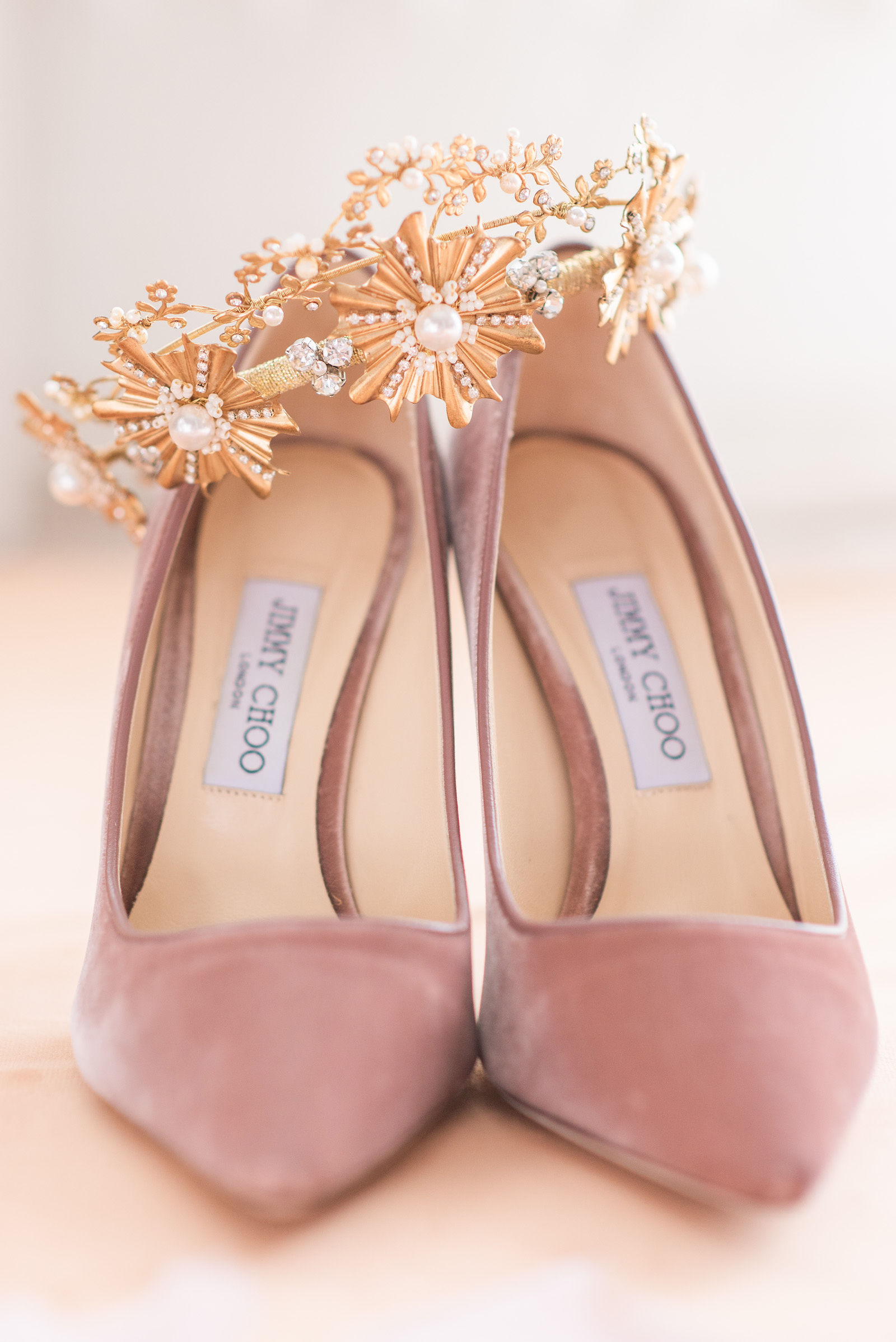 Pale Pink Vintage Bridal Shoes