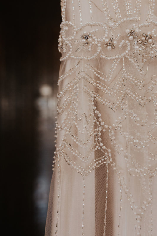 Pearl Beaded 1920s Wedding Gown