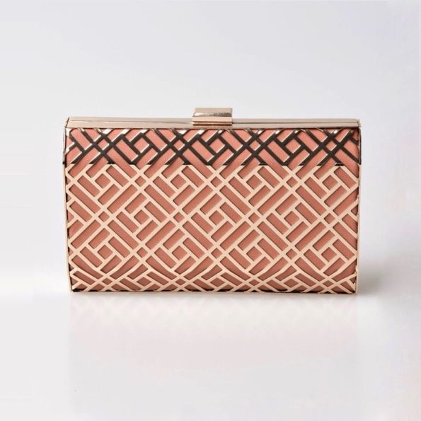 Pink and Gold Art Deco Clutch