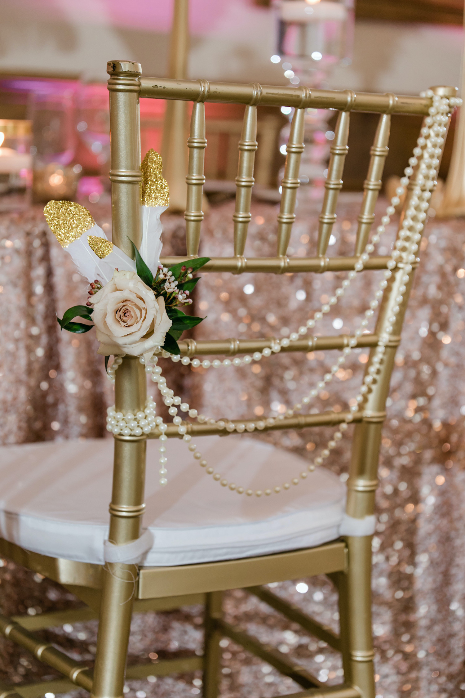 Pink and gold Wedding Decor Roaring 20s
