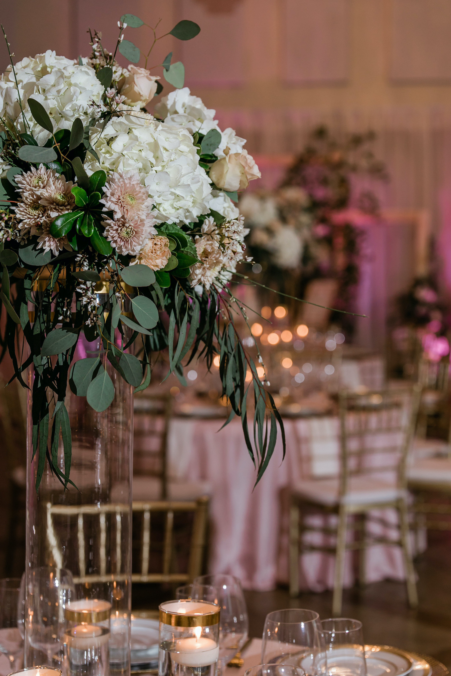 Pink + gold roaring 20s Wedding Flowers