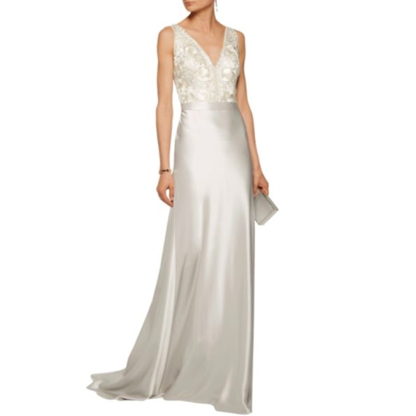 Platinum Satin Wedding Gown | Olivia by Catherine Deane