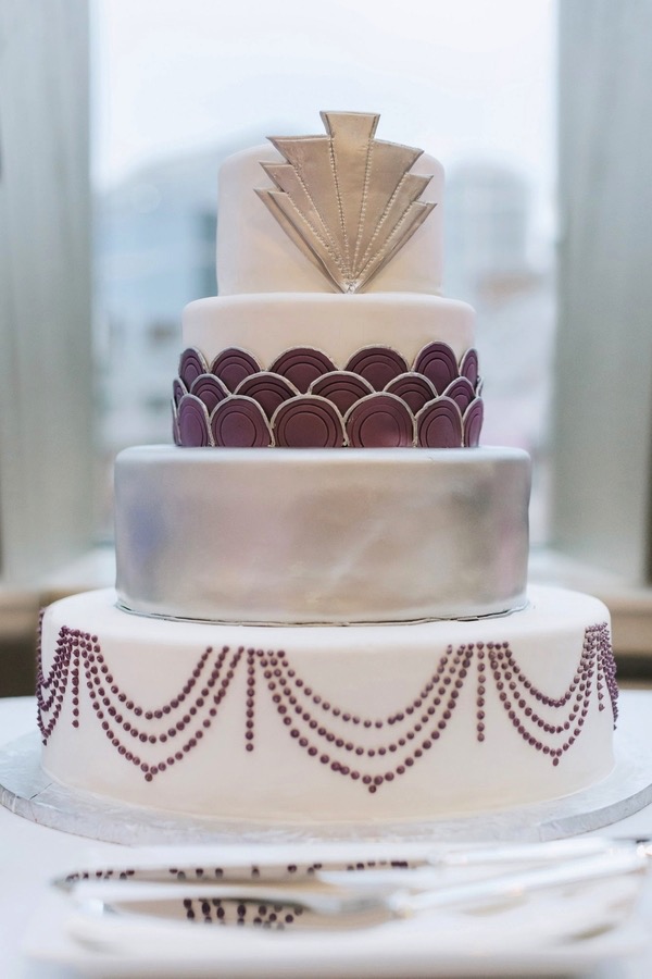 Purple Art Deco Cake