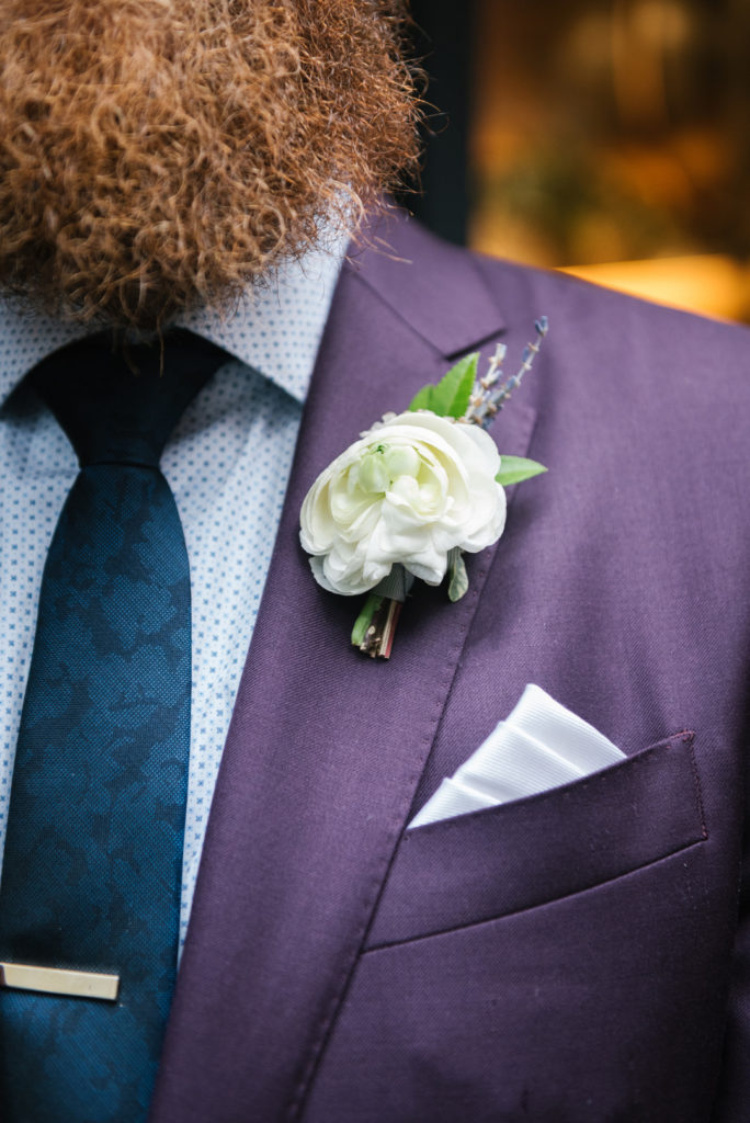 Purple Groom Suit NYC Elopement