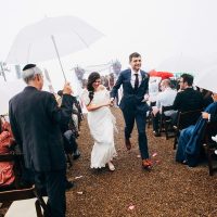 Rainy California Canyon Wedding
