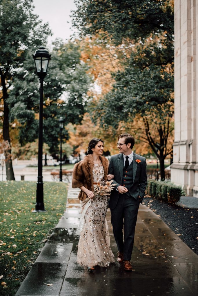 Rainy Day Fall Wedding