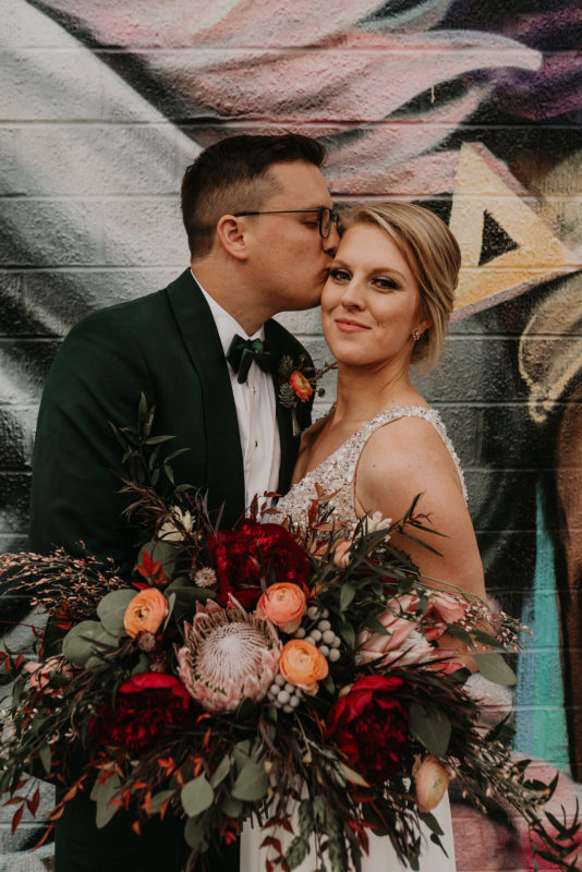 Red + Gold Bridal Bouquet