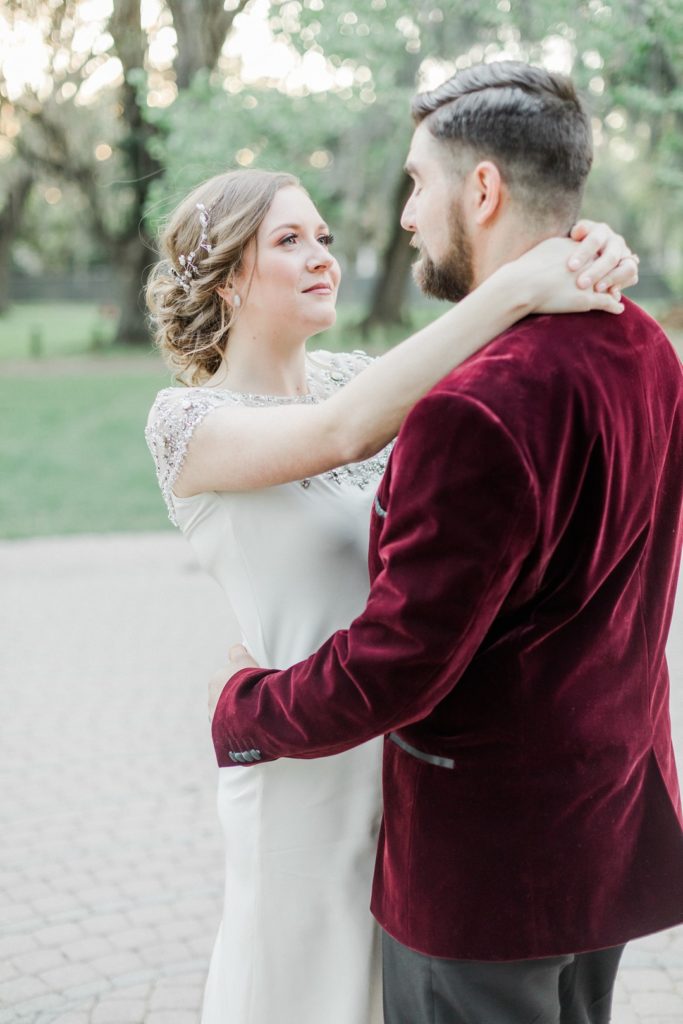 Red Jacket Groom | Vintage New Orleans Elopement