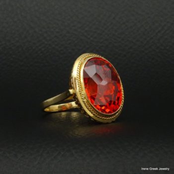 Red Topaz Cocktail Ring