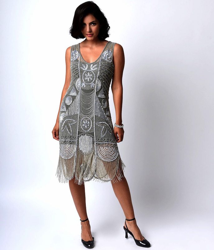 silver 20s dress