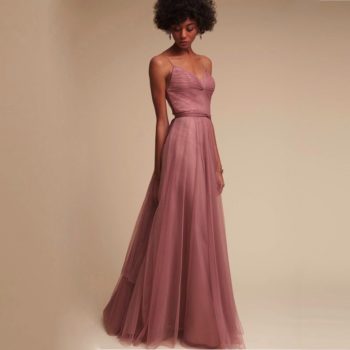 Rose Tulle 1930s Style Gown | Tinsely