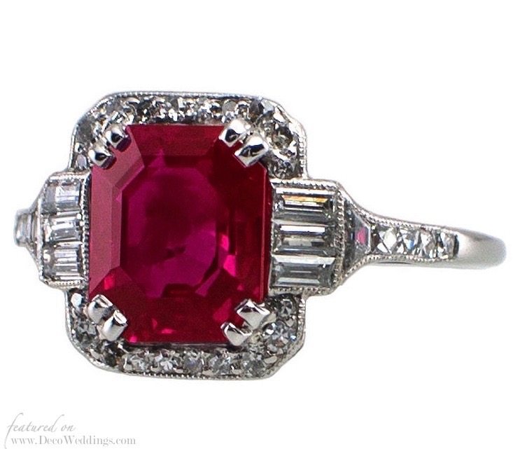 Ruby Art Deco Jewelry