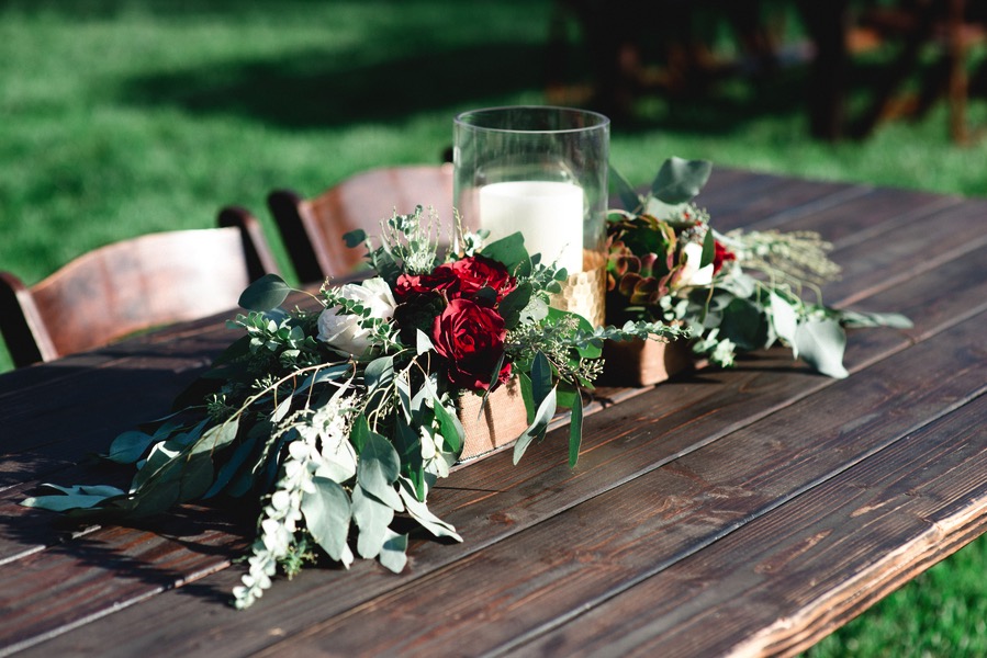 Rustic Floral Centerpiece | California Boho Glam Wedding