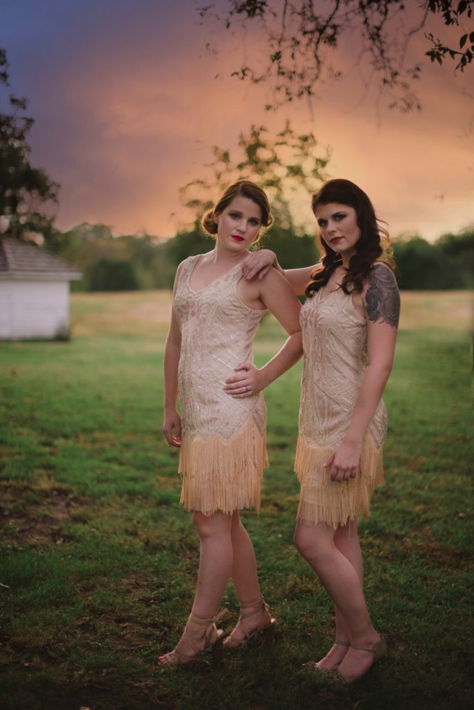 Rustic Gatsby Style Bridesmaids