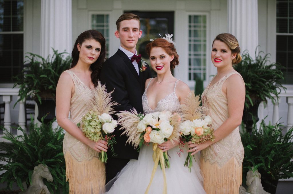 Rustic Gatsby Wedding Bridesmaids