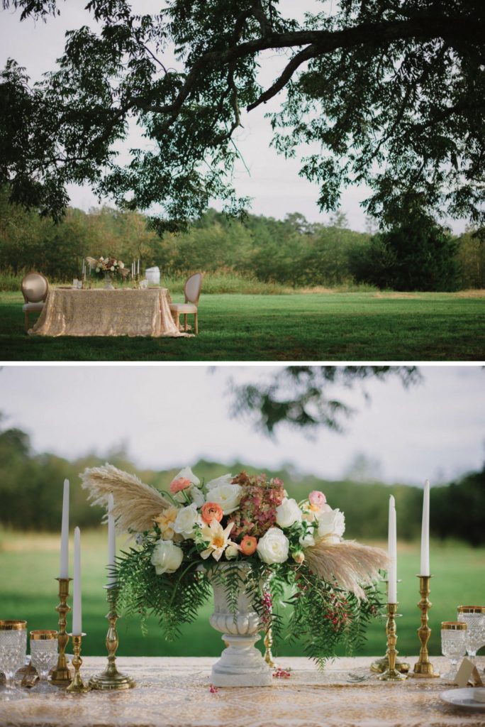 Rustic Gatsby Wedding Sweetheart Table