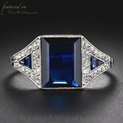Sapphire Art Deco Rings