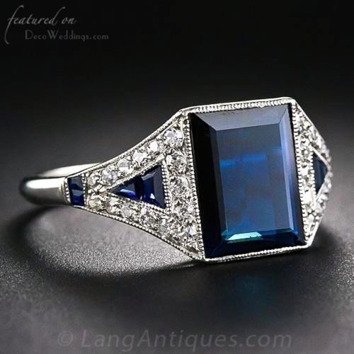 Sapphire Deco Rings