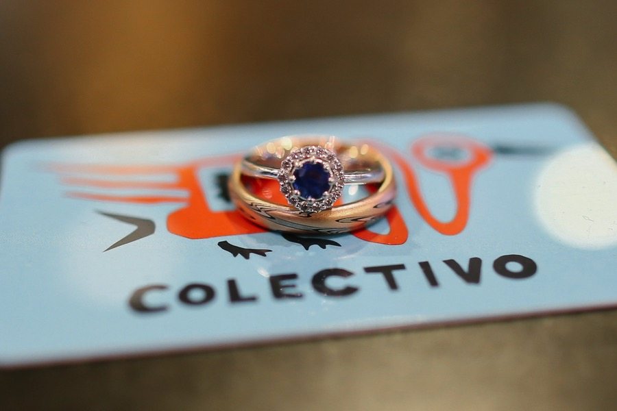 Yogo Sapphire Wedding Ring
