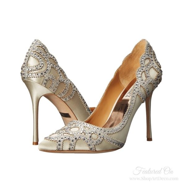 Satin Art Deco Wedding Shoes