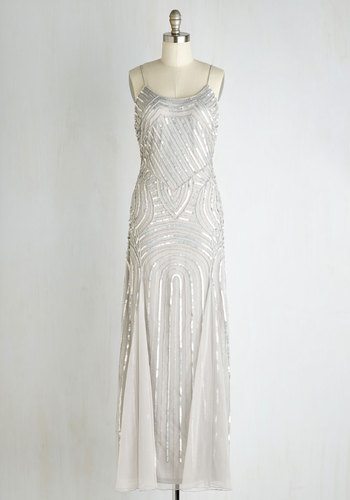 Silver Art Deco Gown