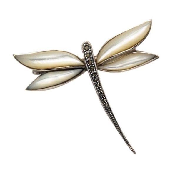 Silver Art Nouveau Dragonfly Brooch