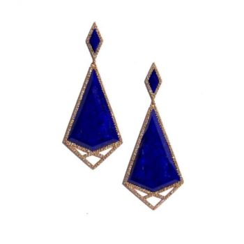 Something Blue Art Deco Earrings