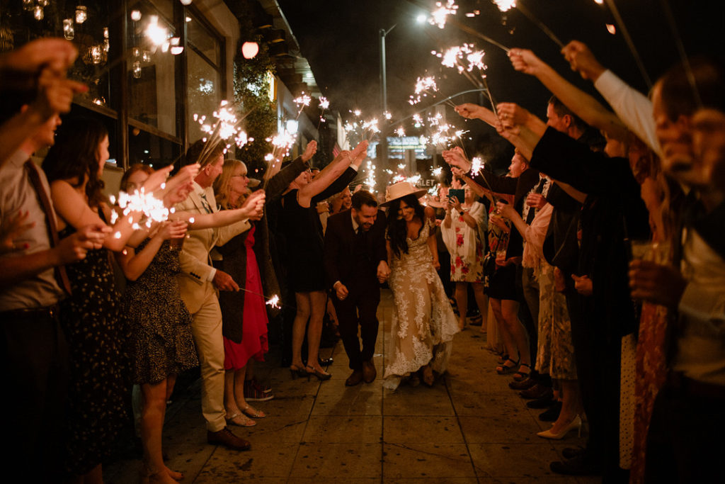 Sparklers Vintage Boho Wedding