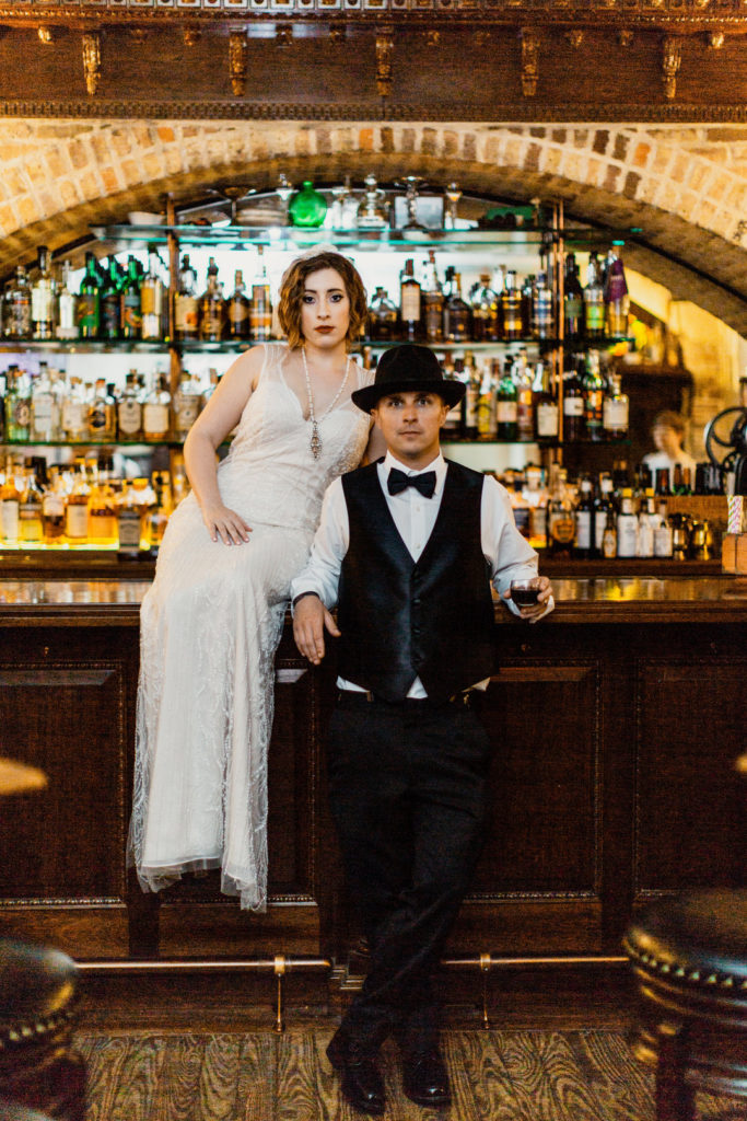Speakeasy Style 1920s Inspired Vow Renewal