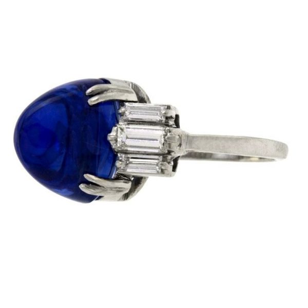 Streamline Moderne Sapphire Ring